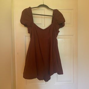 Princess Polly brown romper.